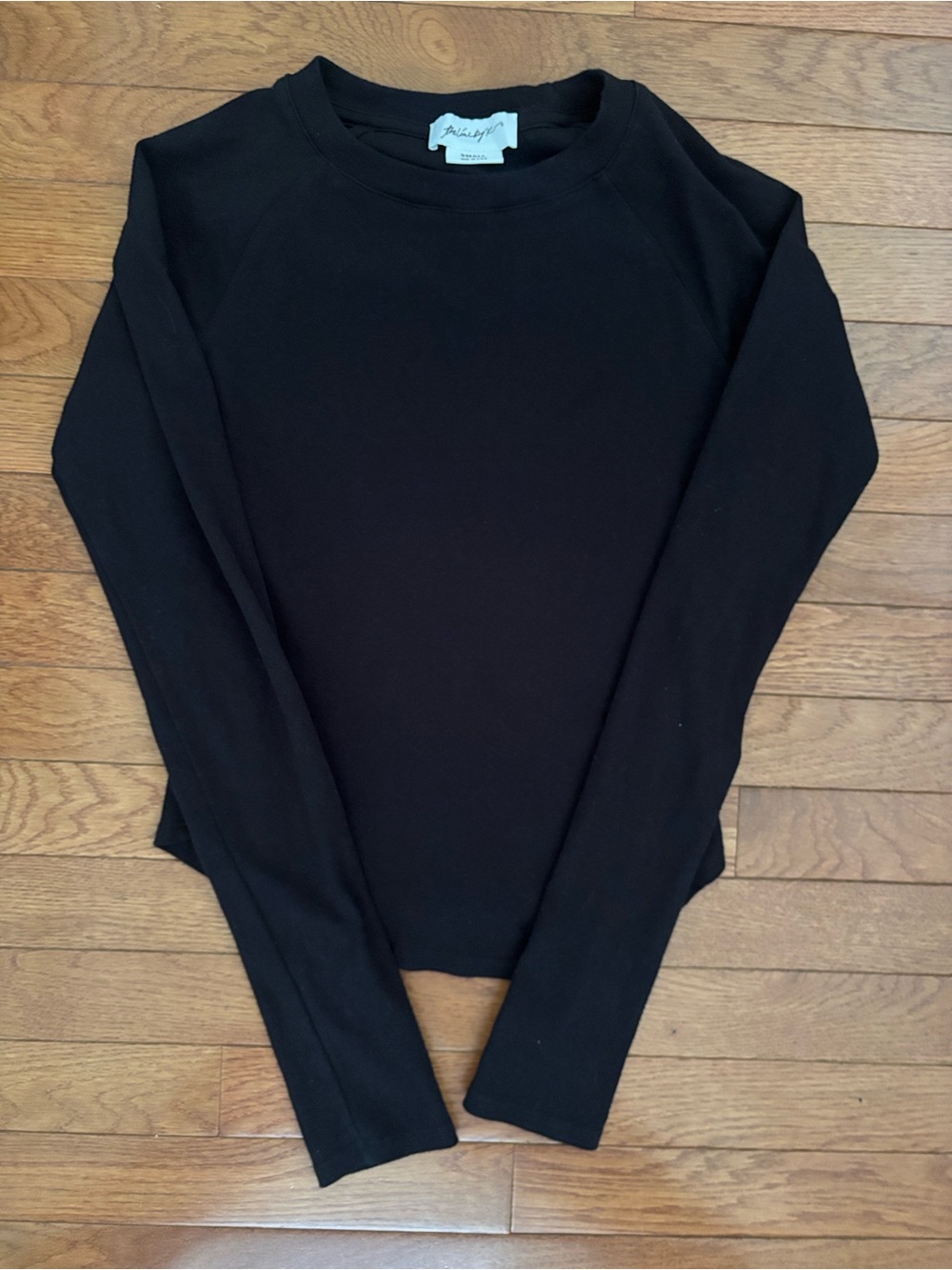 The Line by K Black Crewneck Long-Sleeve tee